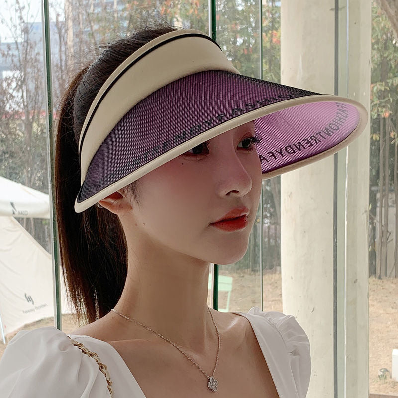 Wholesale Cotton Polyester UV Resistant Large Eave Hollow Top Hat